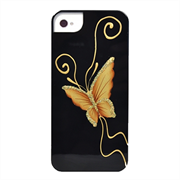 Чехол-накладка для iPhone SE/5/5S iCover Elegant Butterfly Black