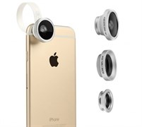 Объектив Baseus Mini Lens Fisheye+Wide+Macro универсальные (комплект 3 в 1)