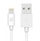 Кабель Rock Usb-Lightning MFI Plastic Charge &amp; Sync Round Cable RCB0444 (Цвет: Белый) - фото 15139