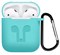 Чехол для AirPods силиконовый с карабином, Бирюзовый - фото 25395
